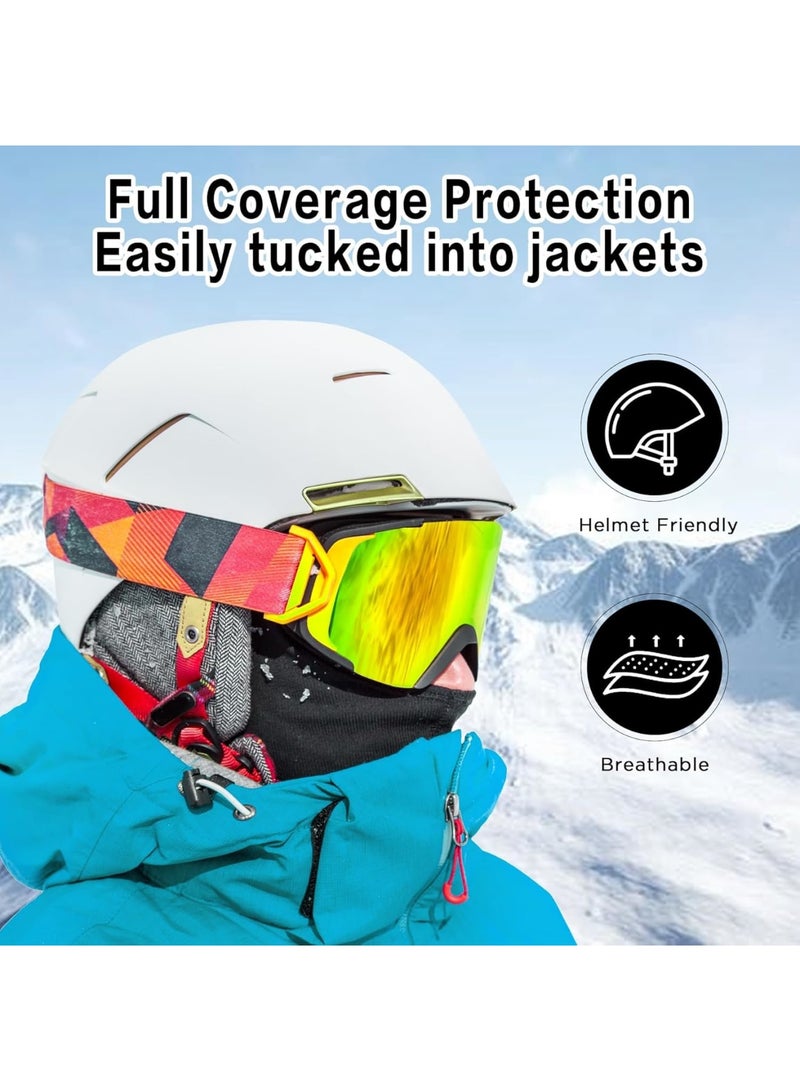 SOLARAE Balaclava Face Ski Mask, Breathable Design Thermal Face Mask Bandanas, Fleece Winter Face Covering, Neck Warmer Scarf Helmet Hood for Skiing, Snowboarding, Motorcycle, Cycling, Black - Image 3