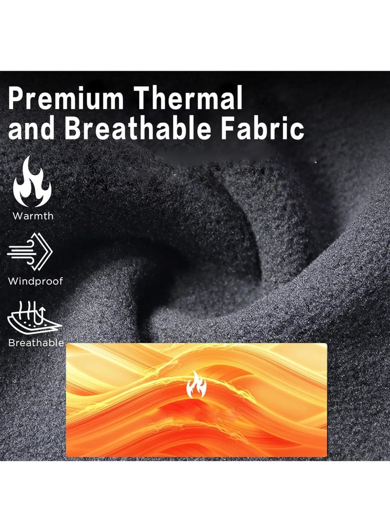 SOLARAE Balaclava Face Ski Mask, Breathable Design Thermal Face Mask Bandanas, Fleece Winter Face Covering, Neck Warmer Scarf Helmet Hood for Skiing, Snowboarding, Motorcycle, Cycling, Black - Image 5