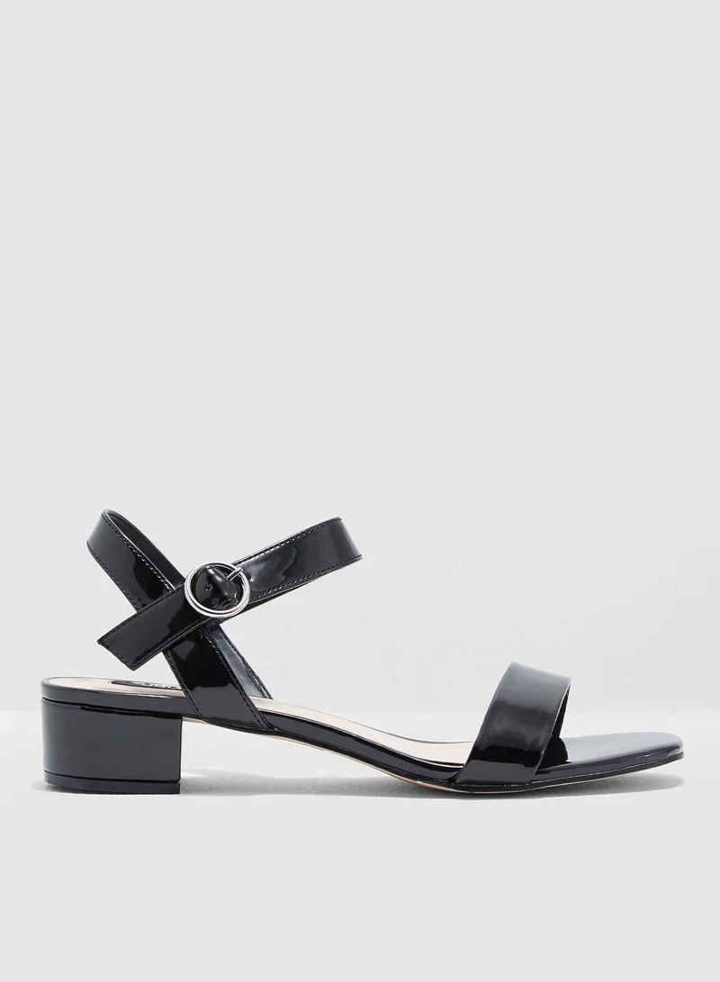 ONLY Apple Midi Heeled Patent Sandal