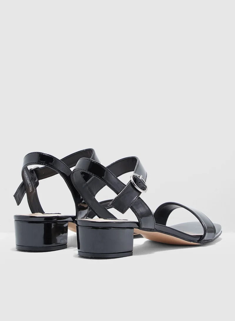 ONLY Apple Midi Heeled Patent Sandal