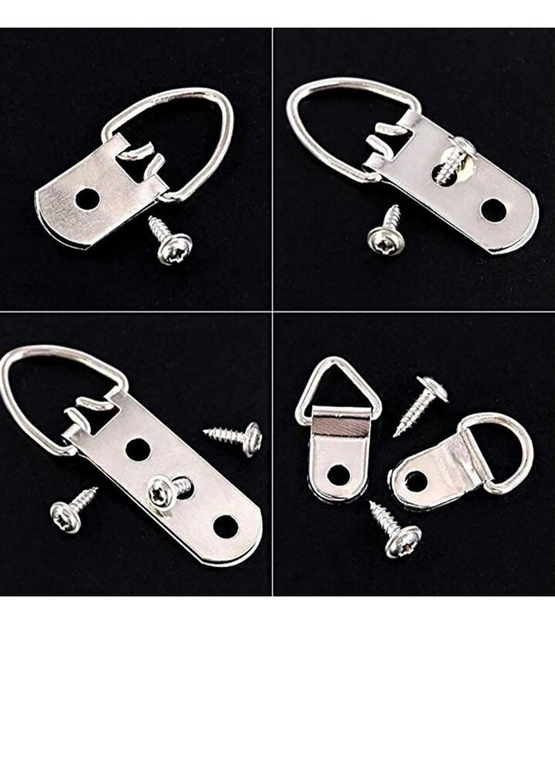 415 PCS Picture Hanging Tool Kit, with Heavy Duty Sawtooth Hangers, 5 Sizes of D-rings, Screws,Used for Photo Frame, Pictures, Clock, Mirror, Paintings Home Decoration Artwork etc.