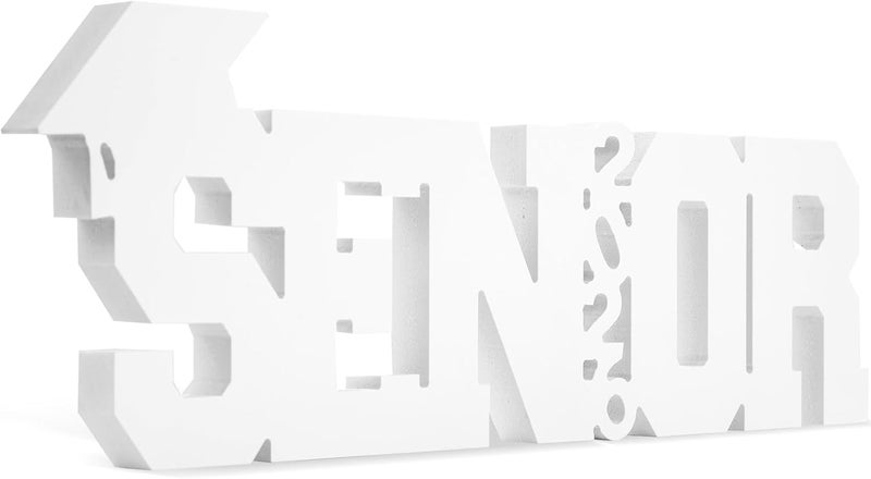 RTMISA Large Senior 2026 Sign Graduation Decorations Class of 2026 Photo Booth Props for Photoshoot, Graduation Table Centerpieces for Senior Night Decor Letter Sign Grad Party Supplies - White - Image 1