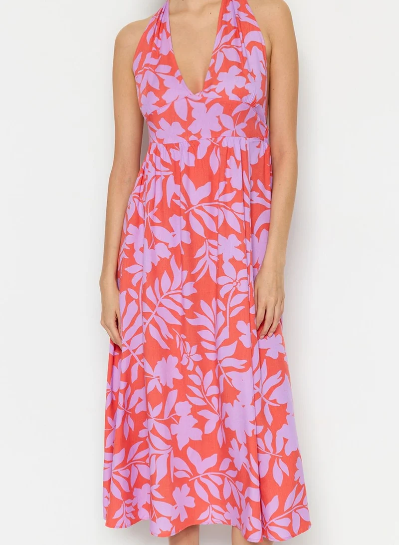 trendyol Floral Print Beach Dress