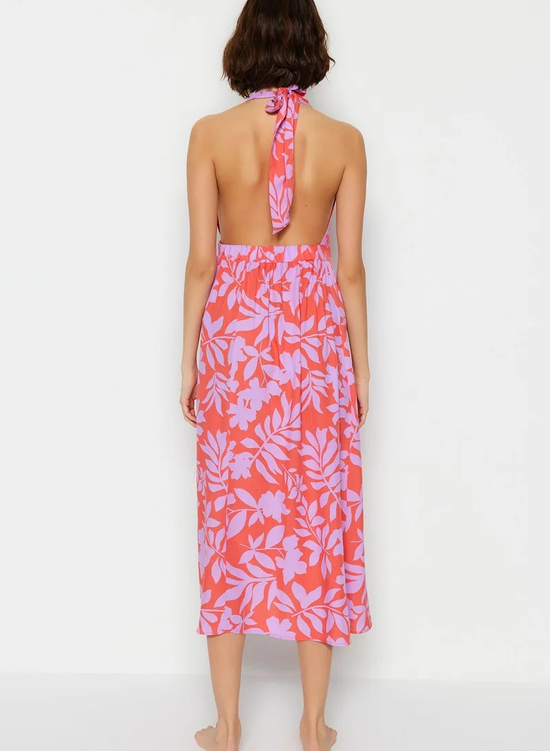 trendyol Floral Print Beach Dress