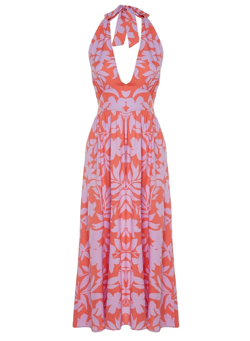 trendyol Floral Print Beach Dress
