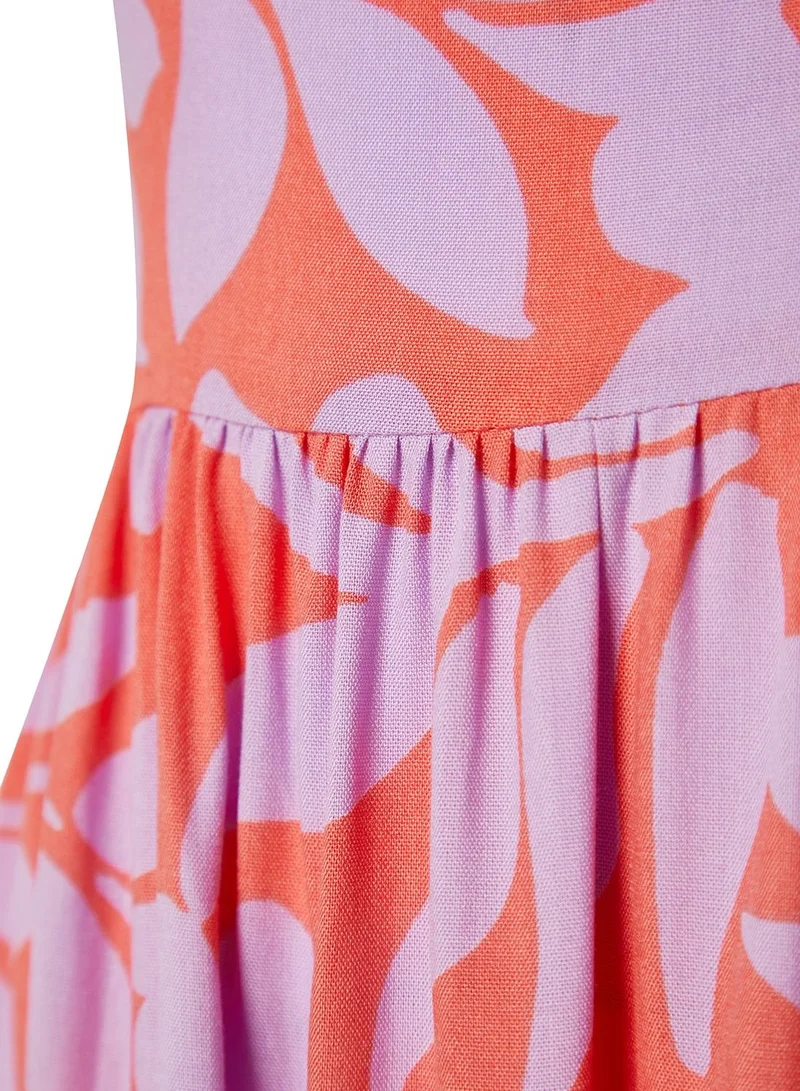 trendyol Floral Print Beach Dress