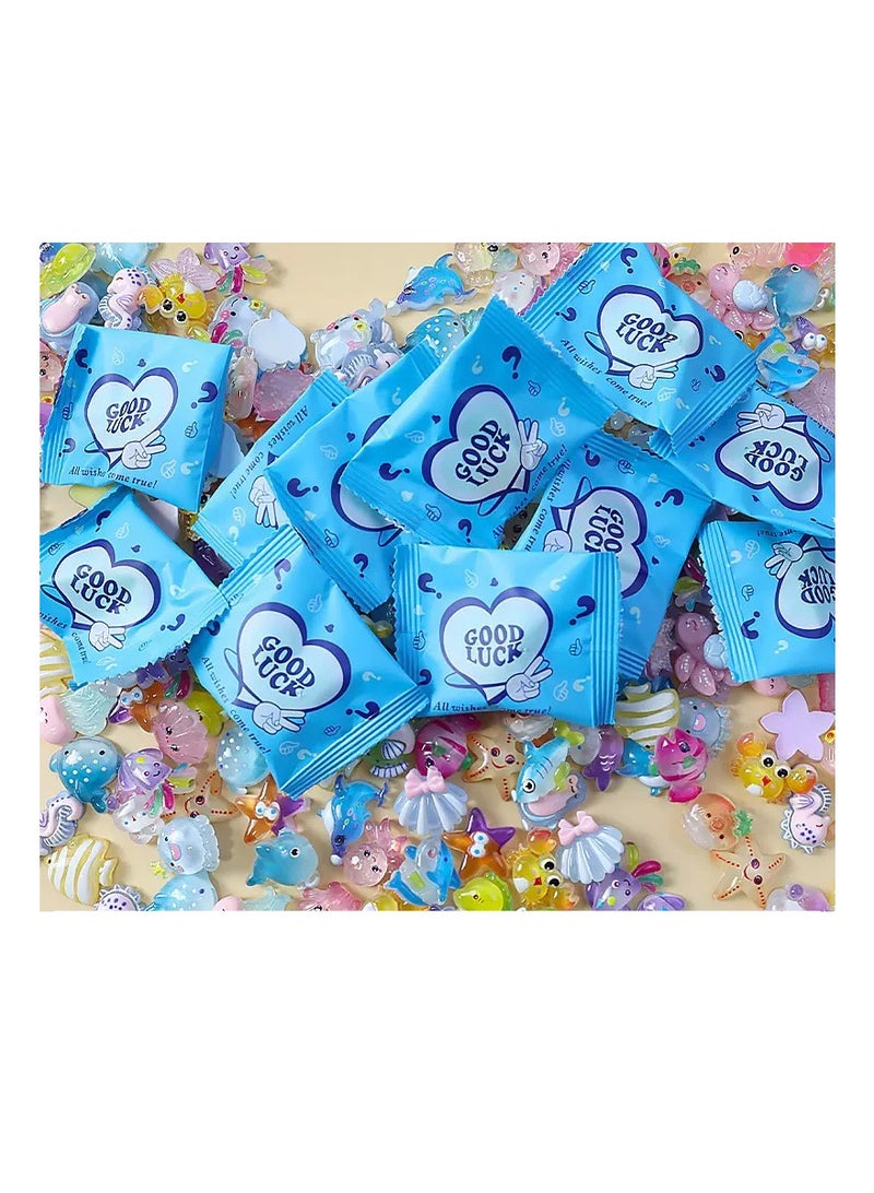 rocooart 50 Resin Mini Blind Bag Dolls, Various Cute 3D Cartoon Animal Toys, Luminous, Luminous Small Animal Surprise Blind Box - Image 5