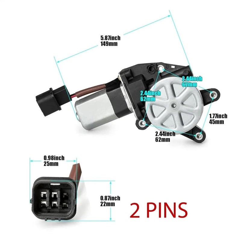 Mr573878 Mr573877 Front Left Right Window Regulator Motor for Mitsubishi for Outlander 2.4L 2003-2006 - Image 2