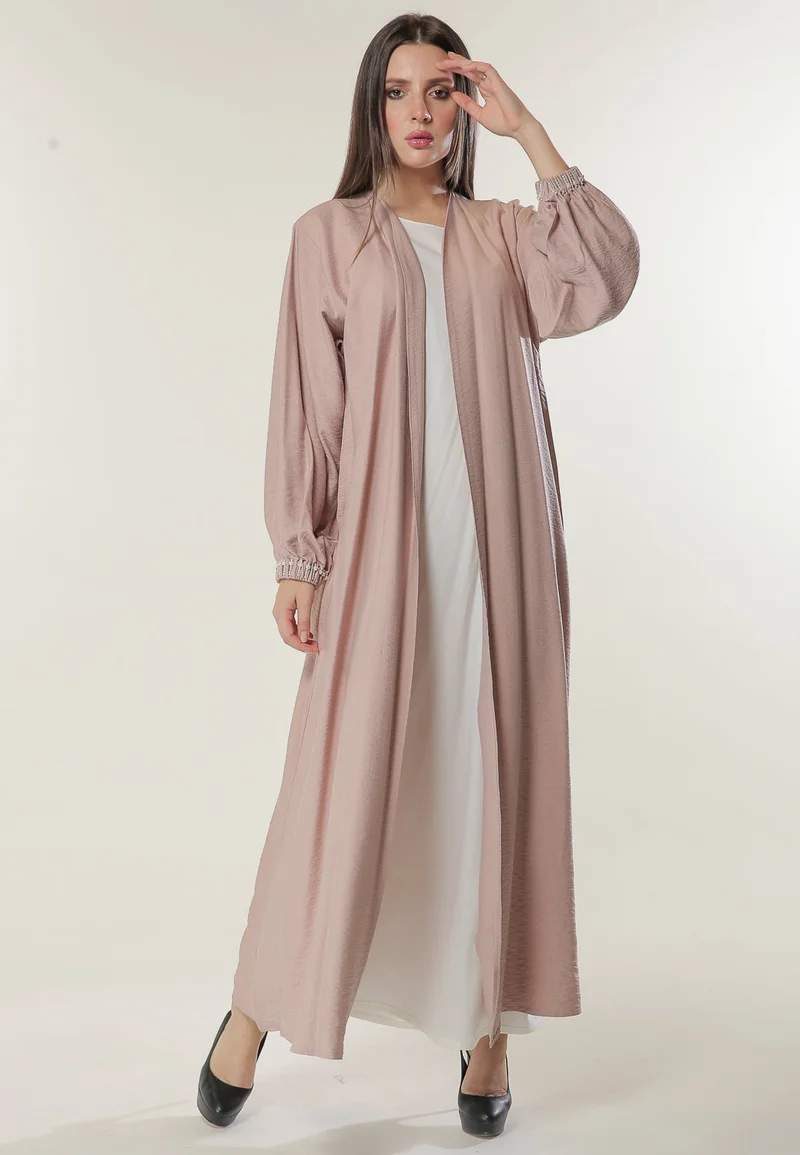 مويستريت Embellished Elasticated Sleeves Abaya