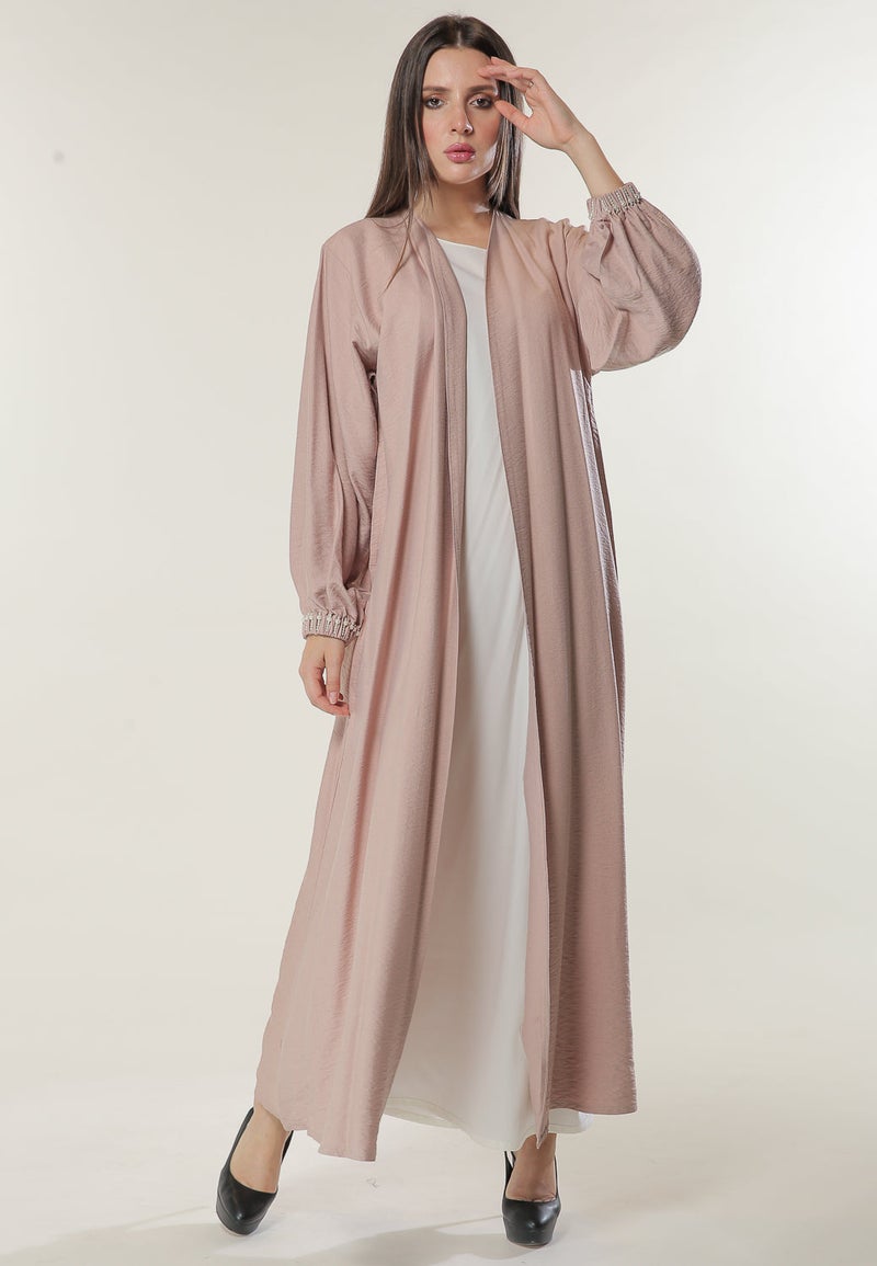 Moistreet Embellished Elasticated Sleeves Abaya - Image 1