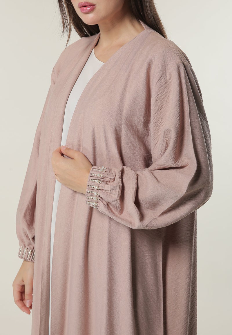 Moistreet Embellished Elasticated Sleeves Abaya - Image 4