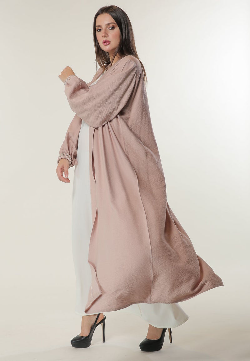Moistreet Embellished Elasticated Sleeves Abaya - Image 5