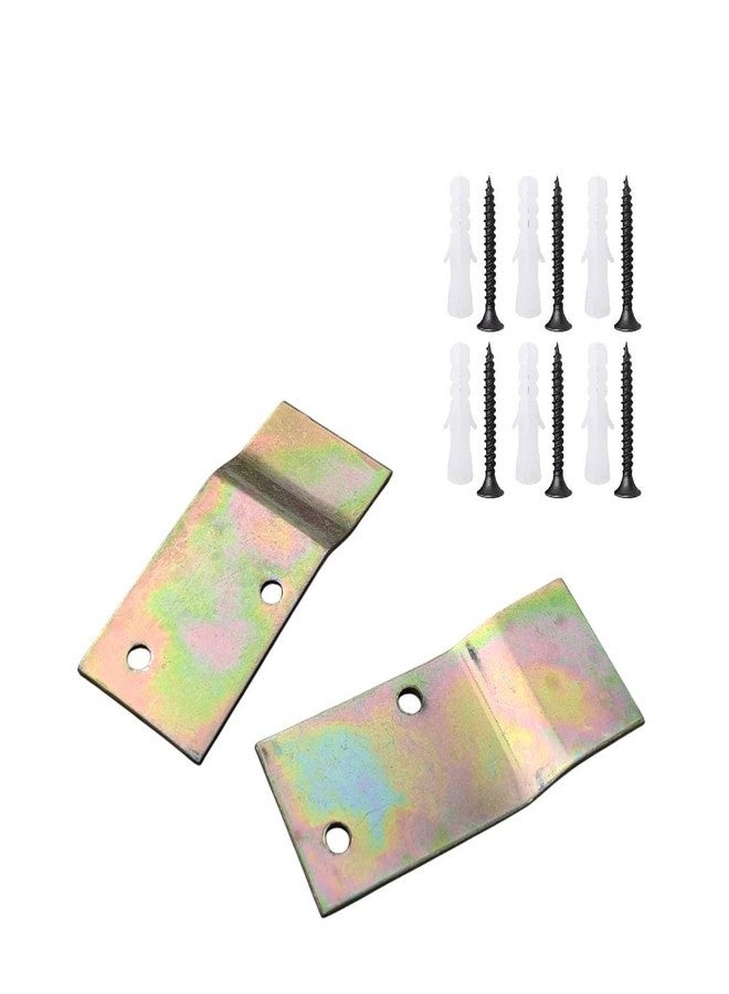 SAZIC Wall Fan Mounting Bracket Clamp Set Zinc Plated Metal Fan Holder for Wall Fan | Includes 1.5 Inch Screws & Nylon Wall Plugs | Easy Installation Fan Stand Support Bracket (Pack of 2) - Image 1