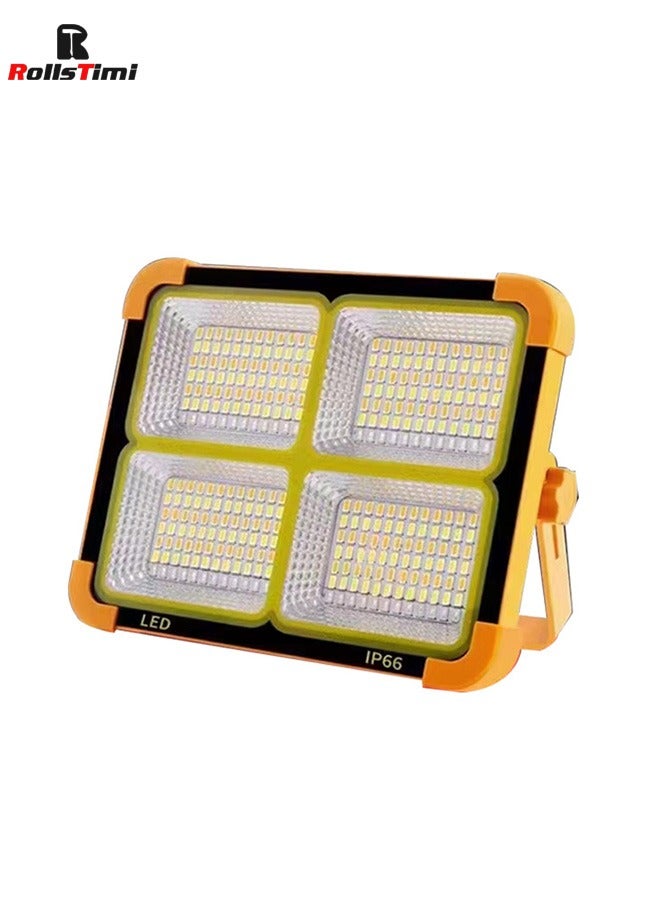 RollsTimi  LED Work Solar Light - Portable Flood Light with Solar Powered & USB Battery Rechargeable 5 Modes Portable Camping Lamp - Ideal for Hurricane, Garage, Fishing - Image 4