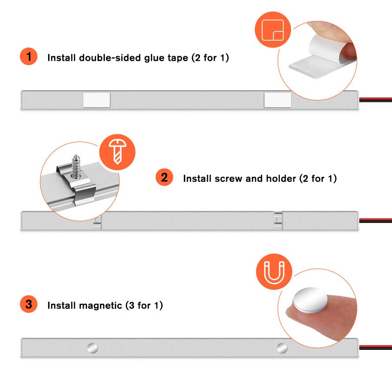 WELLUCK 12V Interior LED Light Bar, 1600LM COB Interior Light Strip w/Switch for Car, Trailer, Truck Bed, Van, RV, Cargo, Boat, Cabinet, Slim Enclosed Trailer Lights Fixture, 12 Volt Led Lighting - Image 4