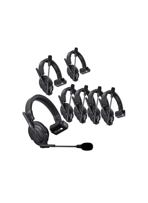 Accsoon Como MIC02-1H6R Wireless Headset Intercom System 7-Person Full Duplex 1312ft Team Communication Group Talk, Links up to 9-Person, 10+Hour Battery Life