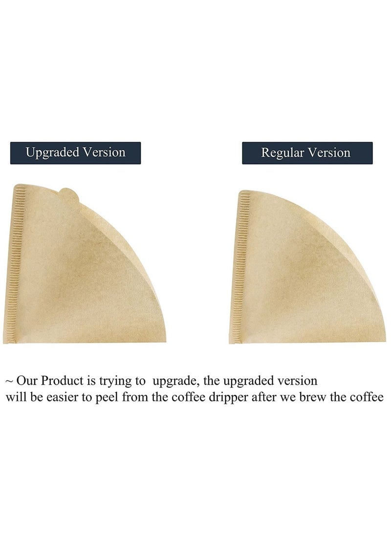 NIBEMINENT Coffee Filter 100 pcs Paper V60 Unbleached Disposable Filters for Pour Over and Drip Maker (2-4 Cups) - Image 2