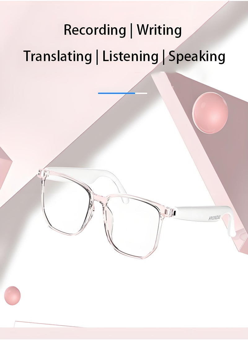 HYUNDAI Smart Glasses with AI, Polarized Sunglasses with Bluetooth Speaker, Athletic, Outdoor, Sports UV Protection and Voice Control, Smart AI translation Glasses and Headphones, Translation in 144 languages, AI Chat, Music, Assistant via Bluetooth 5.4 - White  - Image 3