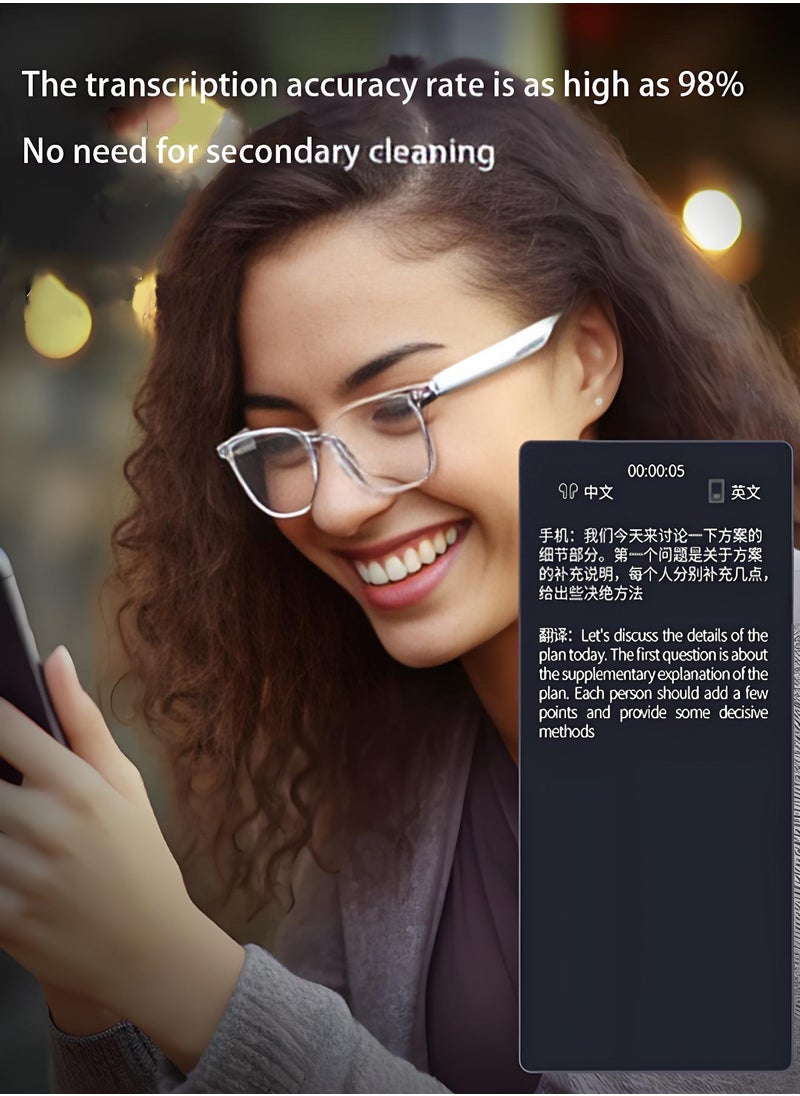 HYUNDAI Smart Glasses with AI, Polarized Sunglasses with Bluetooth Speaker, Athletic, Outdoor, Sports UV Protection and Voice Control, Smart AI translation Glasses and Headphones, Translation in 144 languages, AI Chat, Music, Assistant via Bluetooth 5.4 - White  - Image 5