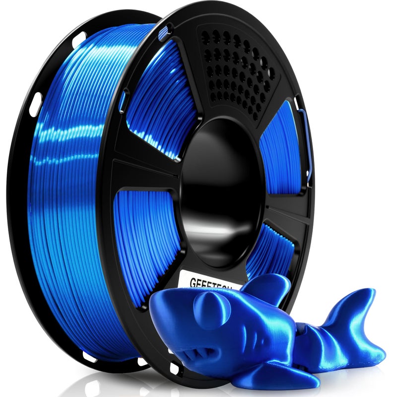 Geeetech Metal Shine Filament 1.75mm for 3D Printer, Silk PLA 1kg (2.2lbs) Spool, Metallic Royal Blue 3D Printing Filament, Dimensional Accuracy +/- 0.02 mm - Image 1