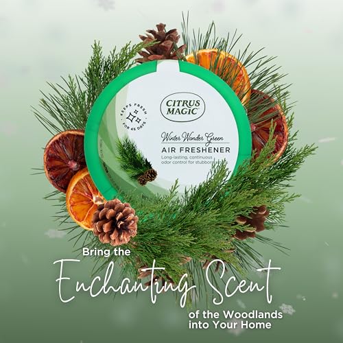 Citrus Magic Holiday Odor Absorbing Solid Air Freshener, Winter Wonder Green, 7-Ounce, Pack of 3 - Image 3