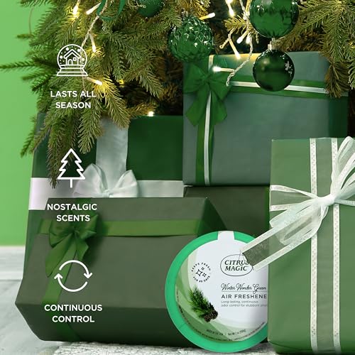 Citrus Magic Holiday Odor Absorbing Solid Air Freshener, Winter Wonder Green, 7-Ounce, Pack of 3 - Image 5
