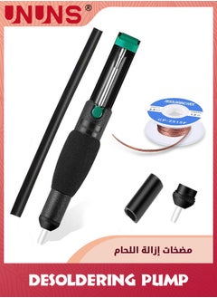UNUNS Solder Wick and Desoldering Pump,Spare nozzle,Solder Sucker,Desoldering Wick,1pcs Solder Braid Desoldering Vacuum Pump Solder Remover Tool  - Image 1
