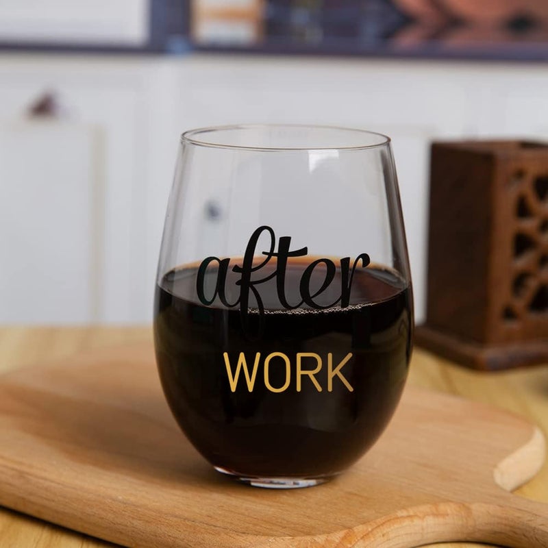 PUGED Before Work After Work Because Work Gift Set 11 oz Coffee Mug 18 oz Wine Glass 2 oz Shot Glass with Gifted Box for Coworkers Boss Office Gifts Bosses Day Christmas Farewell Party Gift (Black) - Image 5