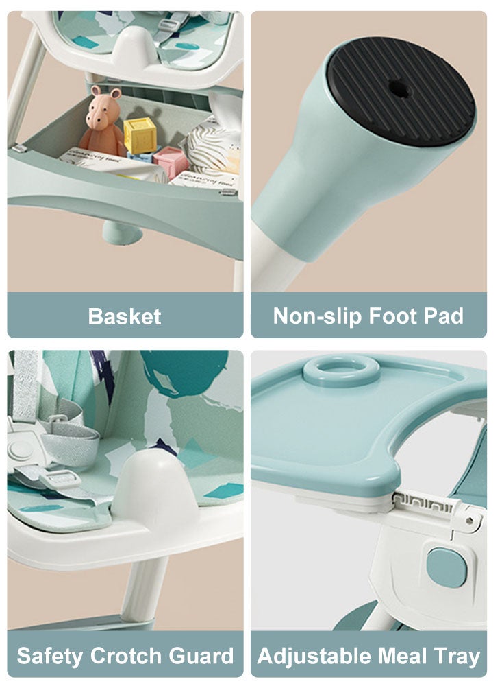 بيرفيي كرسي طعام للأطفال بظهر قابل للتعديل وطاولة تغذية مزدوجة قابلة للفصل كرسي تغذية قابل للطي كرسي طعام للرضع قابل للطي - Image 2