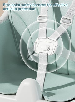 Perfii Baby High Chair for Toddlers Foldable Feeding Chair Adjustable Backrest Baby Highchair with Double Removable Tray  - Image 3