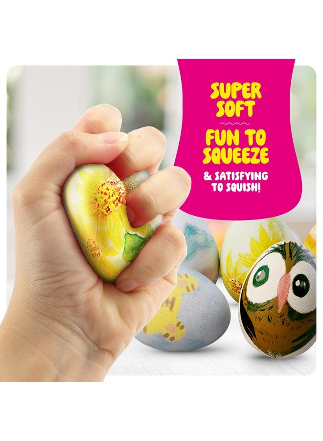 Dan&Darci Easter Egg Squishy Painting Kit - Arts & Crafts for Girls and Boys - Kids Art Activities - Craft Gift for Kid Ages 6 7 8 9 10 Year Old Girl Gifts - Decorate 6 Slow Rising Squishies with Paint - Image 4
