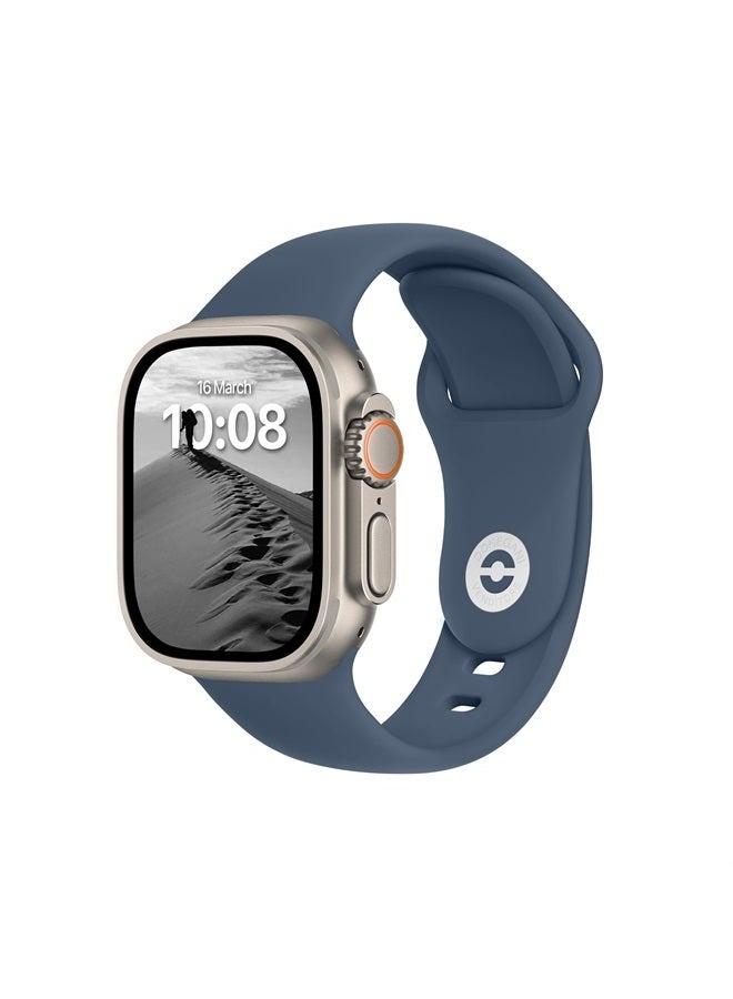 DONEGANI Compatible with Apple Watch band Se 41mm 40mm 38mm Men Women Series 8 7 6 5 4 3 2 1 in color White｜Sport Bands Silicone Bracelet Strap - Image 1