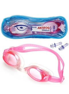 WATER WORLD DZ-1600 Anti-Fog Swimming Goggles With Ear Plugs, Pink 
