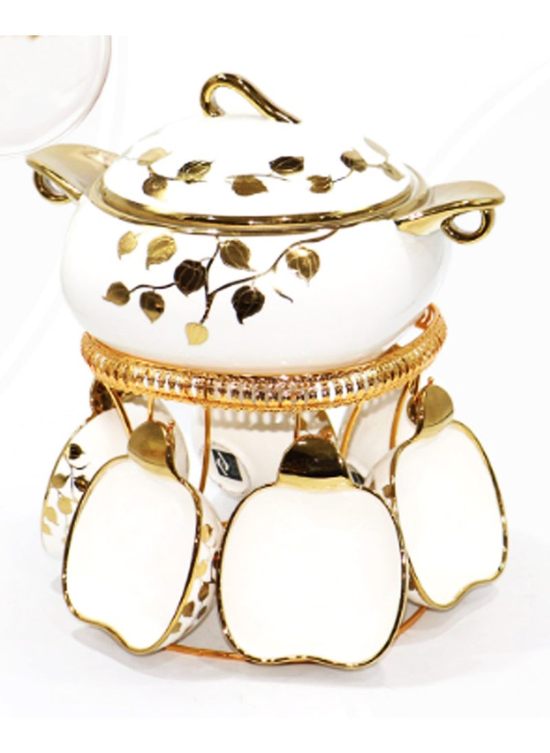 ALSAHAH Luxury & Elegant Ceramic Soup Set – 7 Pieces for a Perfect Serving Model PXM4069  - Image 2