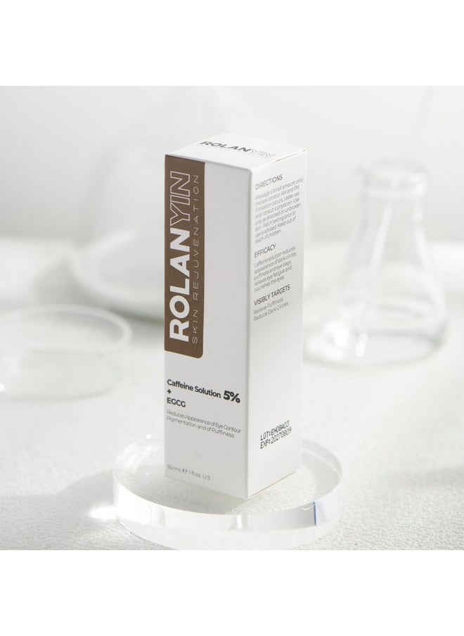 ROLANYIN - ROLANYIN Caffeine Solution 5% + EGCG Eye Serum for Puffiness Reduction Dark Circle Treatment Hydrating Firming and Soothing Anti Aging Nourishing Formula Skin Care - Image 1