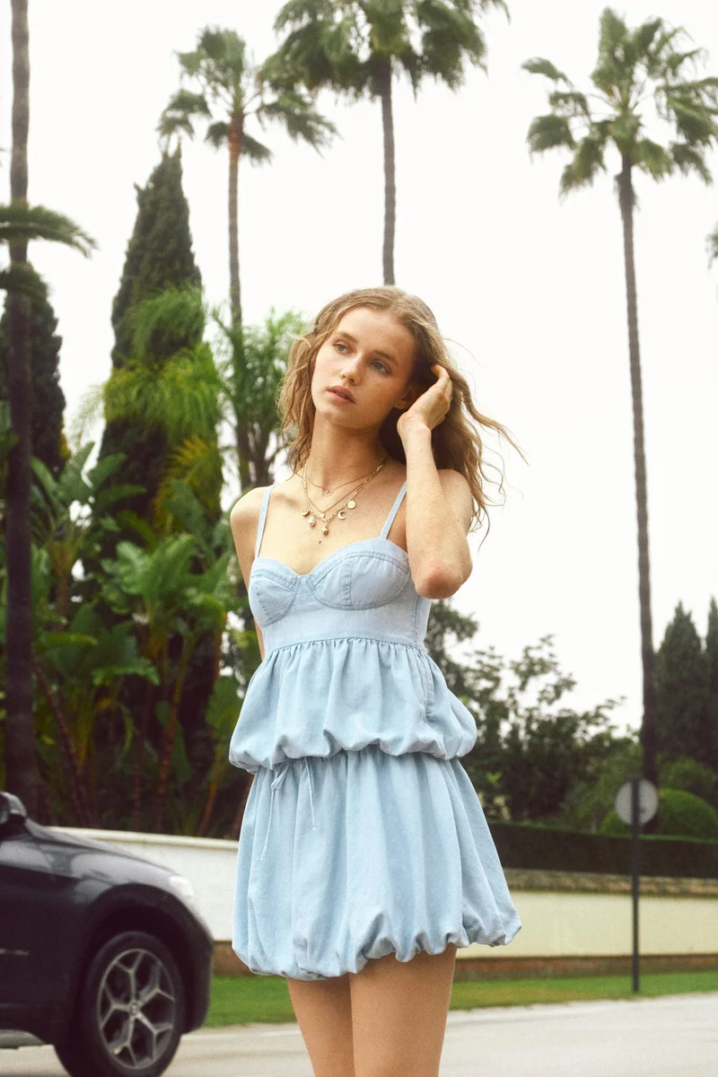 H&M Denim bustier top