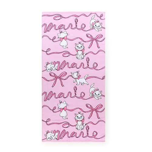Jay Franco Beach Towel and Tote Bag Set 16x 145Canvas Shoulder Handbag with 28x 58Super Soft Absorbent Bath Towel Official Licensed Product Pink Aristocats - Image 3