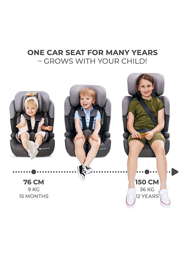 Kinderkraft Car Seat Comfort Up, I - Size Booster Child Seat, With 5 Point Harness, Adjustable Headrest, For Toddlers , Infant, Group 1/2/3, 9 - 36 Kg, Up To 12 Years, Black  - Image 3