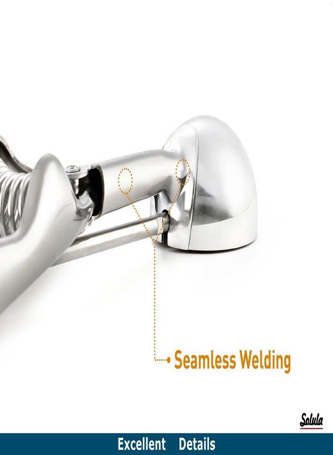 Solula 18/8 Stainless Steel Small Ice Cream Scoop Disher Cookie Scoop Melon Baller - Image 4