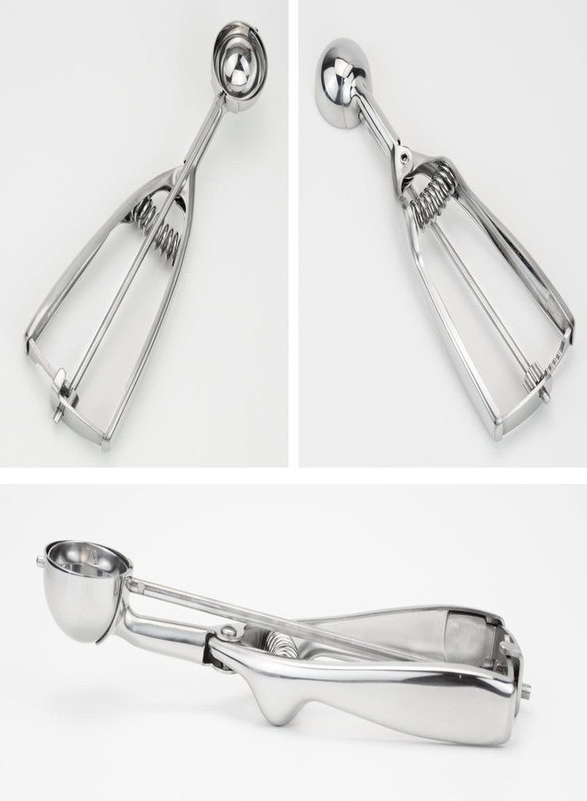 Solula 18/8 Stainless Steel Small Ice Cream Scoop Disher Cookie Scoop Melon Baller - Image 2