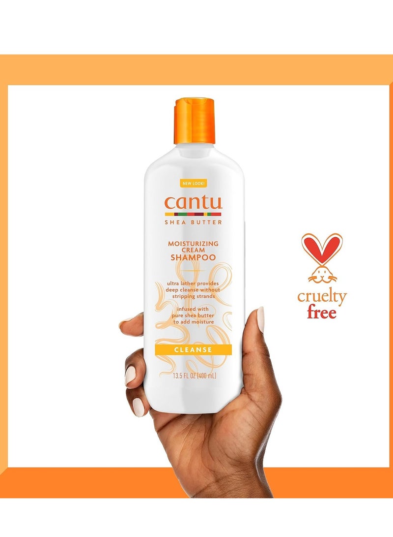Cantu Moisturizing Cream Shampoo with Shea Butter, 13.5 fl oz - Image 4