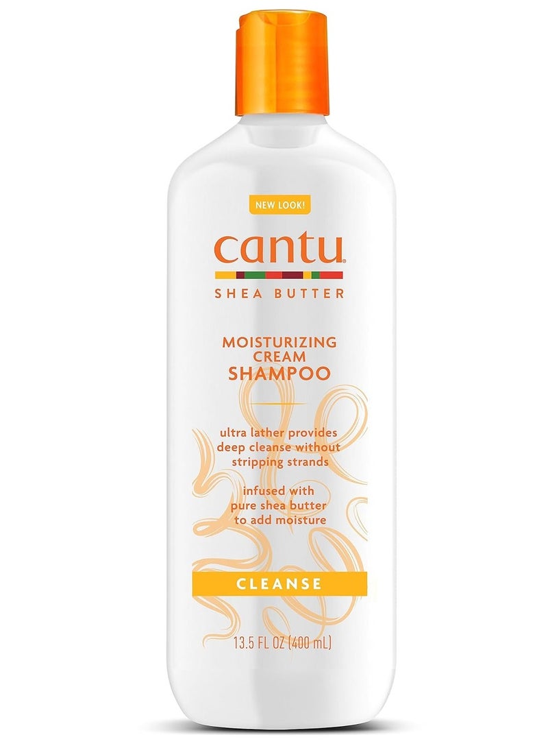 Cantu Moisturizing Cream Shampoo with Shea Butter, 13.5 fl oz - Image 1