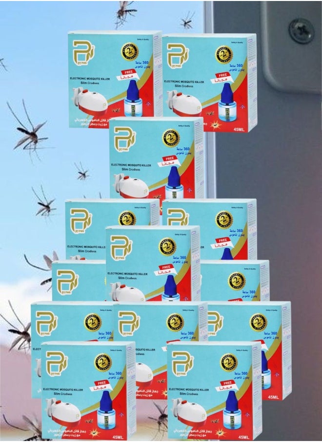 PYRON 12 Pieces Mosquito Killer With Liquid Multicolour 45ml  - Image 1