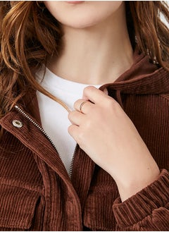 FOREVER 21 Corduroy Cropped Hoodie  - Image 5