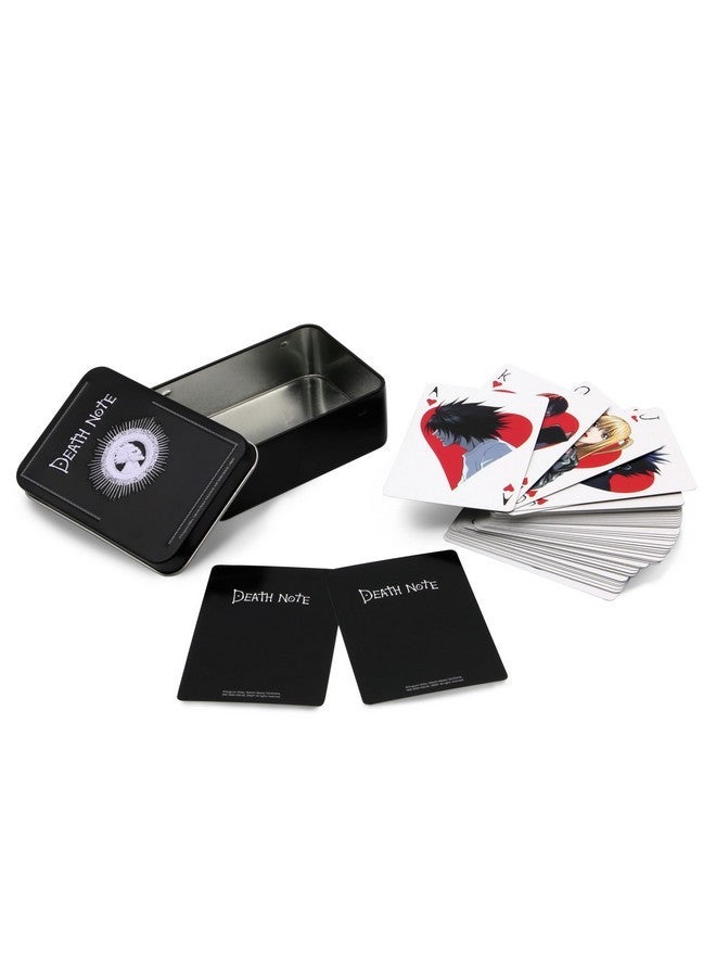 ABYSTYLE Death Note Main Characters Deck of 54 Cards with Metal Box Dimensions 4.2"x 2.8"x 1.4" Anime Manga Playing Cards Deck of Cards Card Games - Image 1