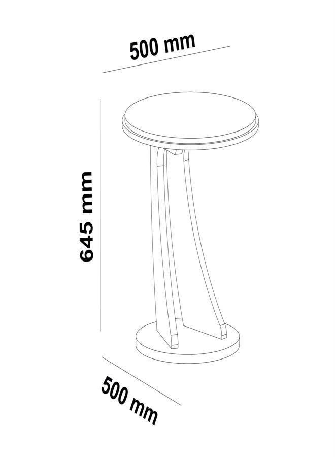 Pilati Side Table Small White Color 64.5x50x50 cm  - Image 3