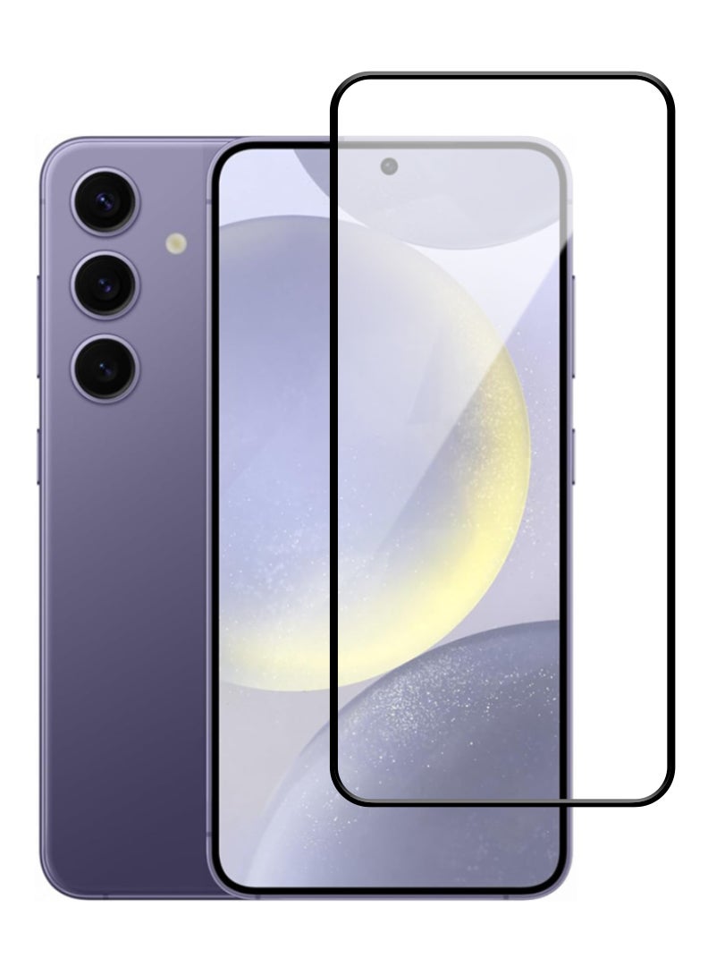 رفع القضية واقي شاشة لهاتف سامسونج جالاكسي S24 بلس طبقة من الزجاج المقوى 9H، خالية من الفقاعات وسهلة التركيب، تغطية كاملة، مضادة للخدش وحساسة اللمس - Image 1
