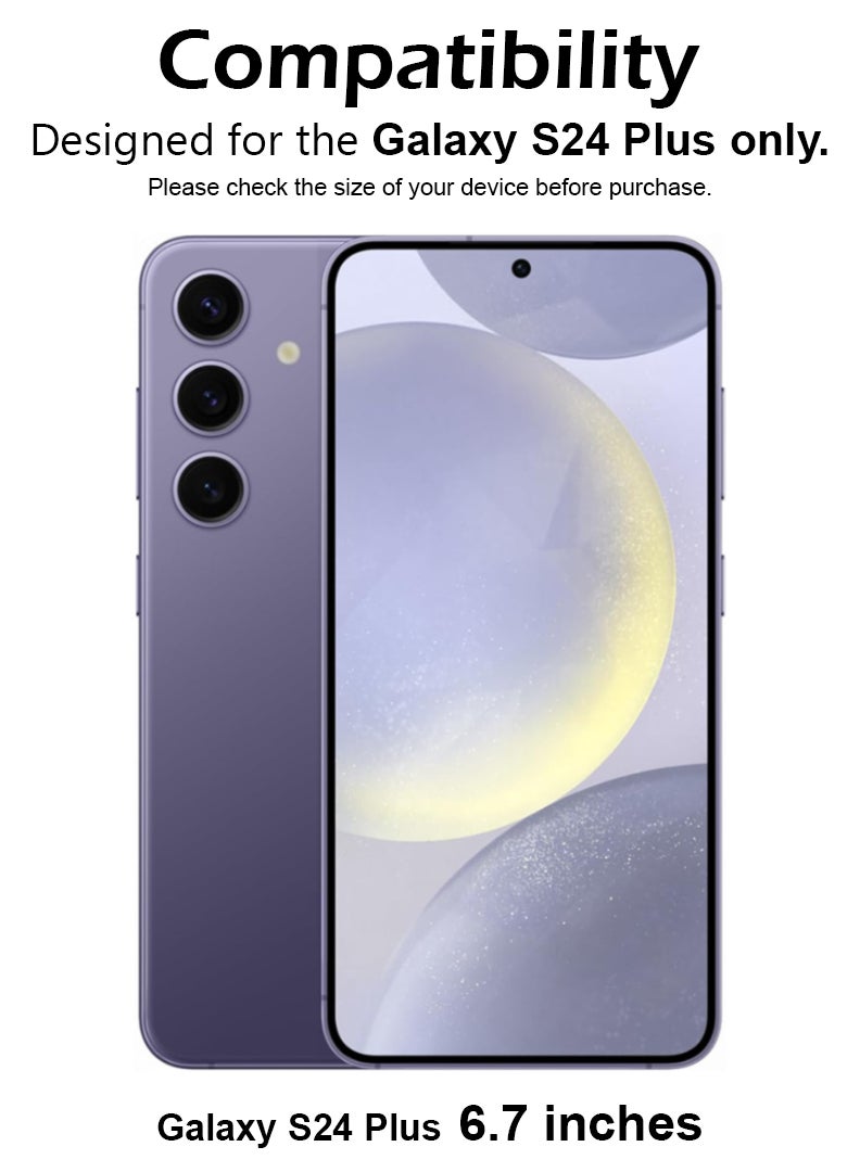 رفع القضية واقي شاشة لهاتف سامسونج جالاكسي S24 بلس طبقة من الزجاج المقوى 9H، خالية من الفقاعات وسهلة التركيب، تغطية كاملة، مضادة للخدش وحساسة اللمس - Image 2