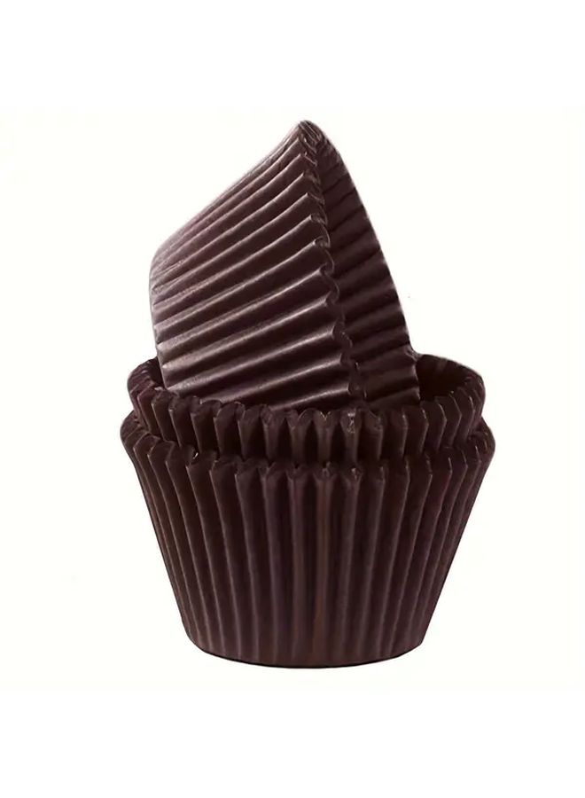 Set Of 100 Polychrome Baking Cups Disposable Paper Liners Waterproof For Home Parties Birthday Celebrations Cupcakes And Muffins - Image 4