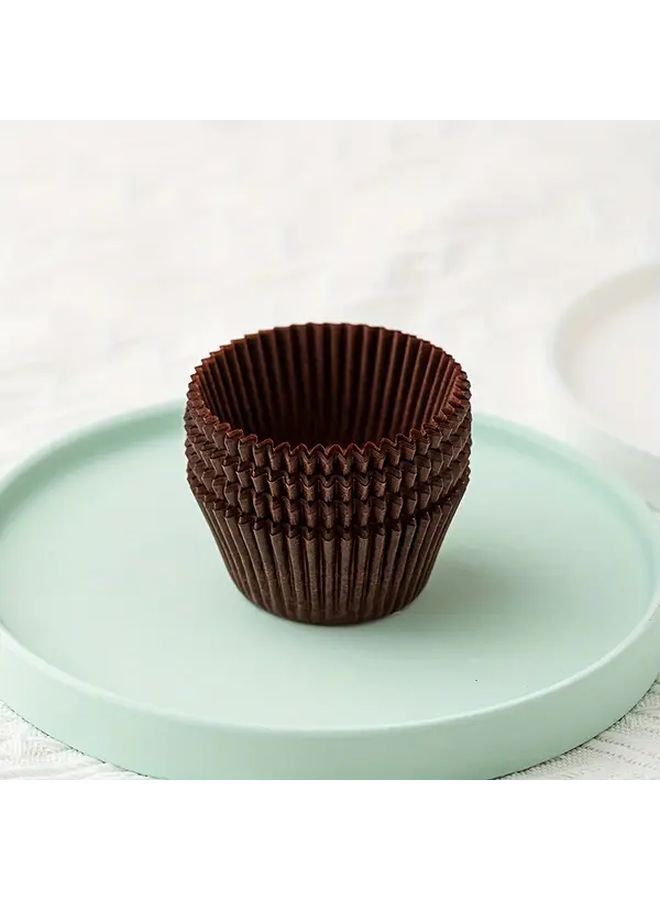 Set Of 100 Polychrome Baking Cups Disposable Paper Liners Waterproof For Home Parties Birthday Celebrations Cupcakes And Muffins - Image 2